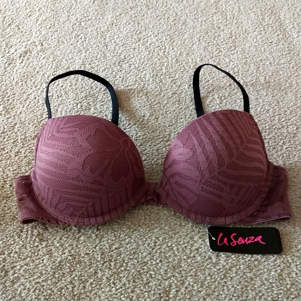 LaSenza 34B Maroon Cotton Remix Bra